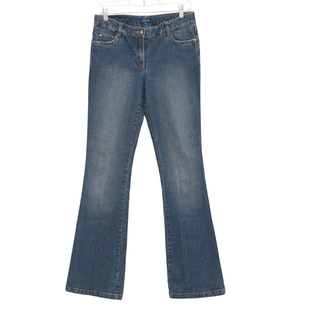 J. Mclaughlin Flare leg Jeans Sz 28 (4) Dark Wash‎ Y2K Style Minimalist Academia
